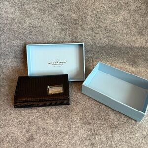 NEWBRIDGE BLACK GENUINE LEATHER 4-RING KEY WALLET